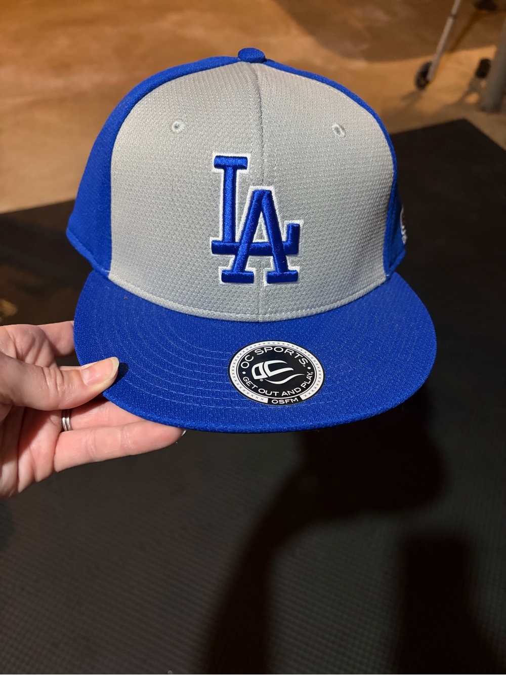 MLB Two-Tone Royal Blue and Gray LA Snapback Hat
